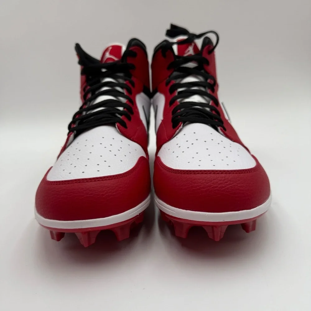 Nike Jordan 1 TD Cleat 2023 Mid Chicago Red White Black FJ6805-106 Men's Size 11